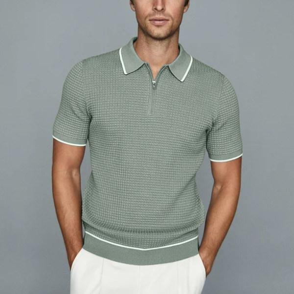 Casual Comfortable Solid Color Short-sleeved Polo Shirt
