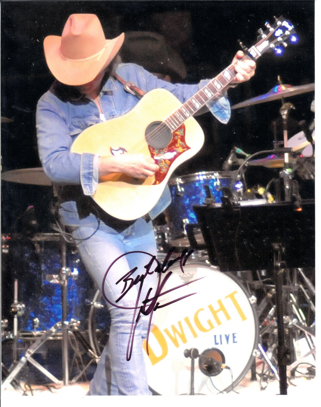 Dwight Yoakum country music star singer Signed Autograph 8x10