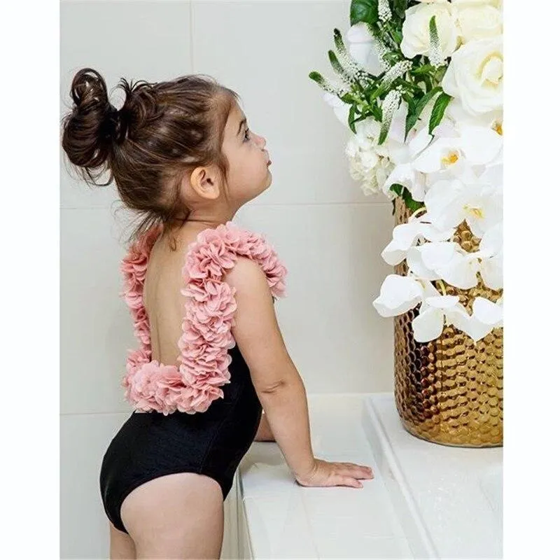 Baby Girl One-Piece Swimsuit Suits Toddler Infant princess Girls Watermelon 3D Flower Swimwear Swimming Kids Holiday Beach Wear