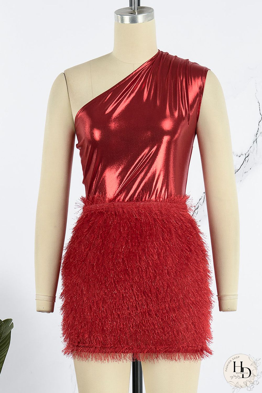 Blue Sexy Solid Patchwork Oblique Collar Sleeveless Two Pieces