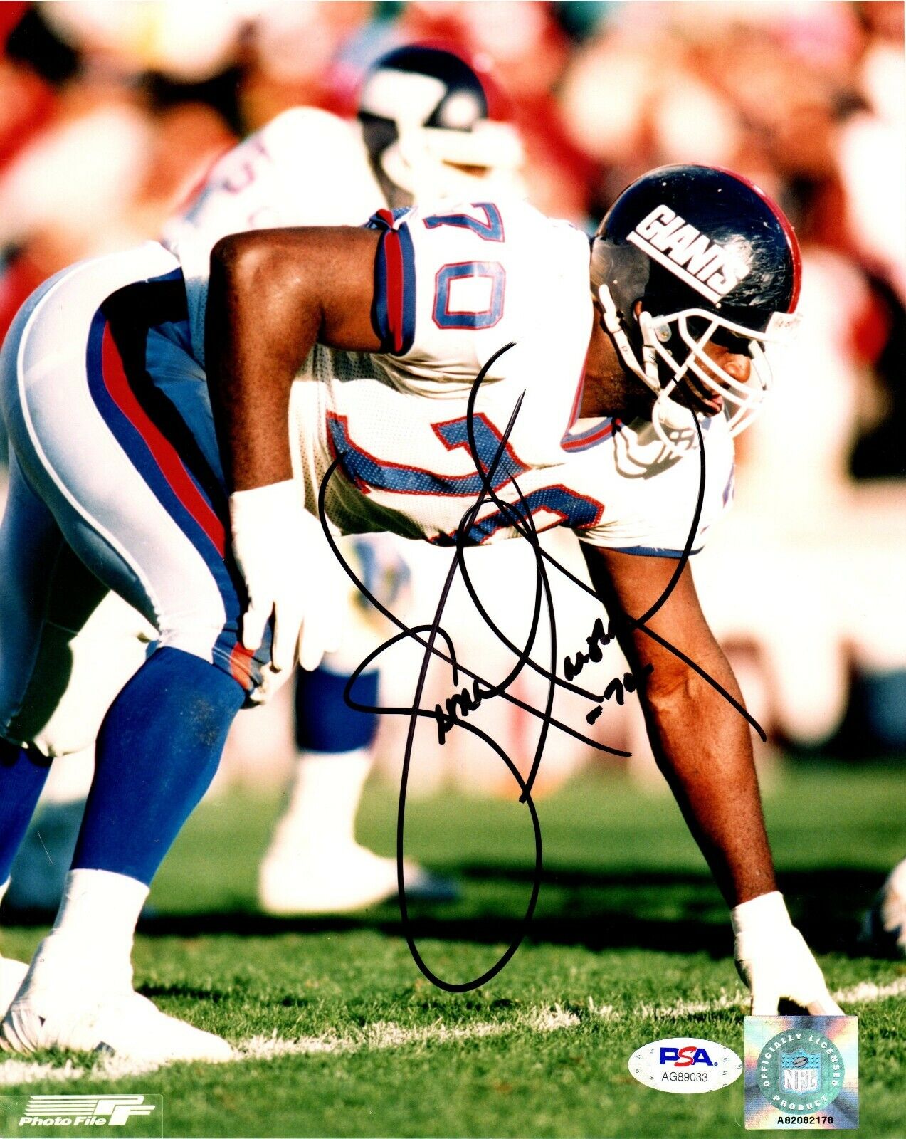 Leonard Marshall autographed signed 8x10 NFL Photo Poster painting New York Giants PSA COA