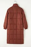 Women's Winter Thick Quilted Puffer Stand Neck Long-length Coat