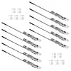[US Local Warehouse] 10 Packs Lever Extension Flush Bolt 16.54in Latch Slide Bolt Lock Solid Stainless Steel French Door Locks for Commercial Applications Store School Office