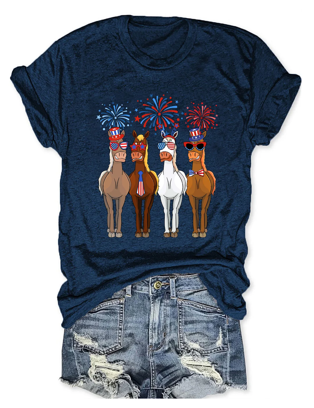 4th Of July Horses T-shirt