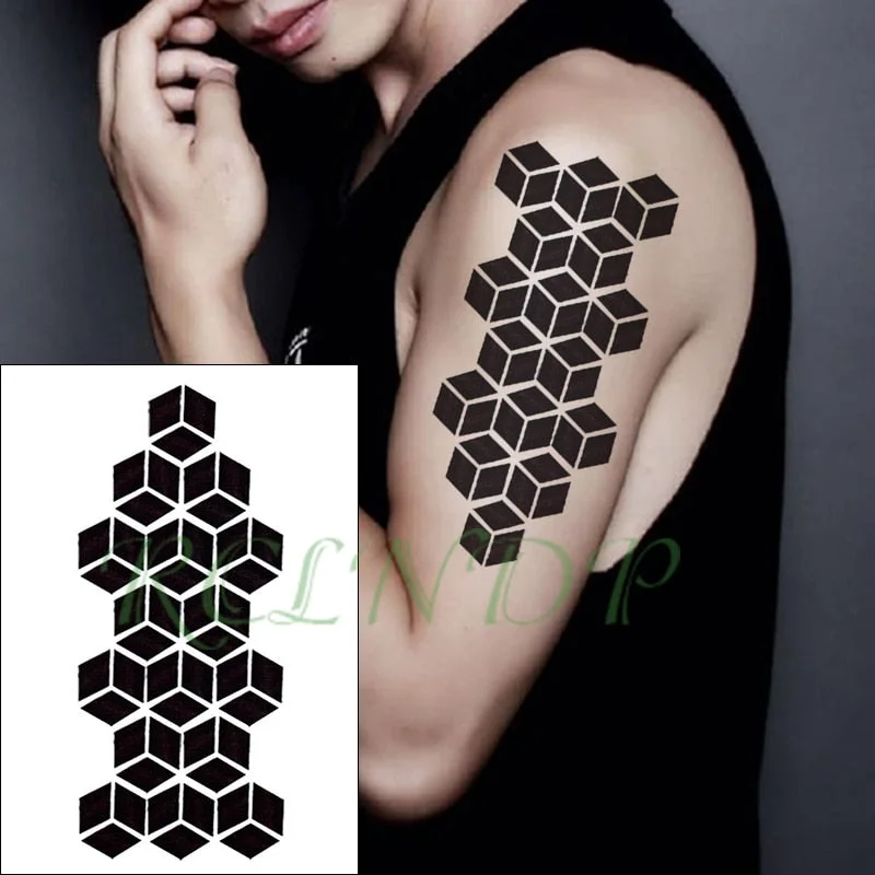 Waterproof Temporary Tattoo Sticker Black Snake Skull Flower Fake Tatto Flash Tatoo Hand Arm Foot Body Art for Men Women