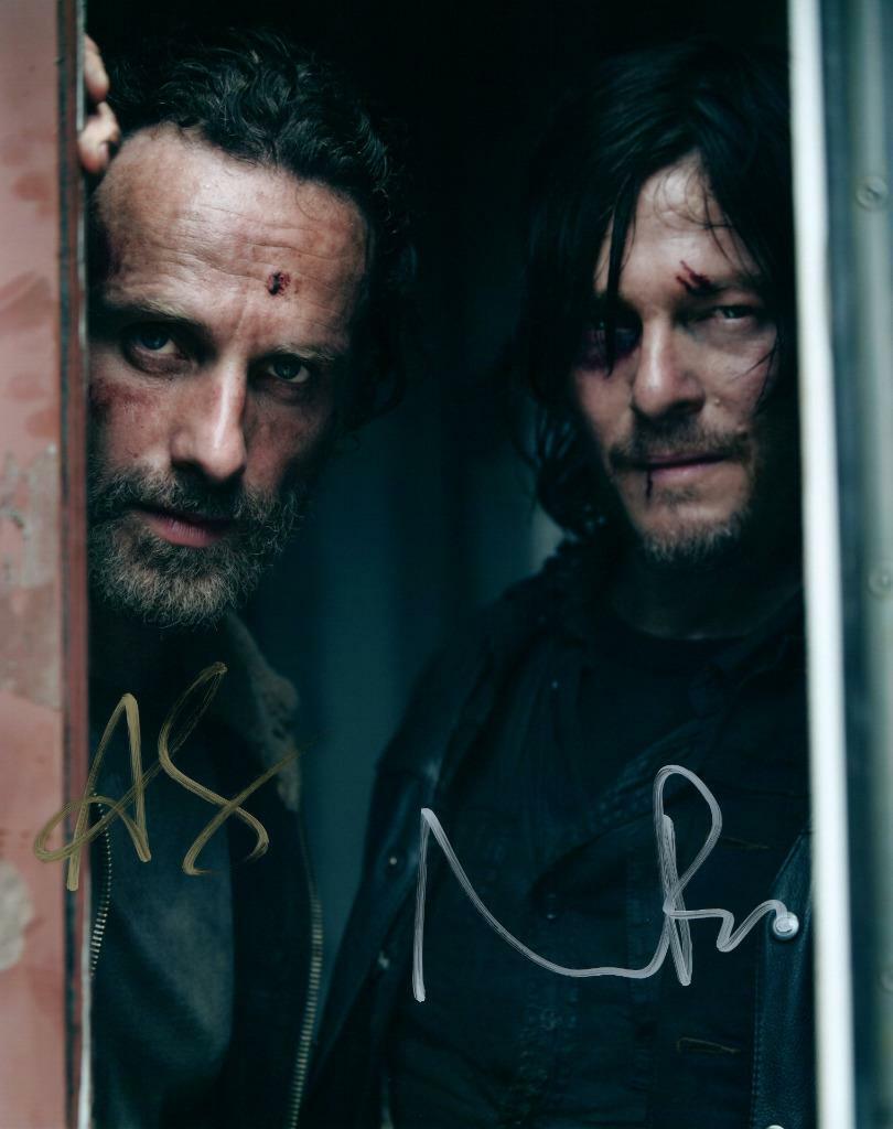 Andrew Lincoln Norman Reedus signed 8x10 Photo Poster painting Picture autographed includes COA