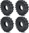 AMK 4Pcs 1.0" Rubber Mud RC Off Road Tires 24x62x20.5mm for 1/24 Crawler Cars Axial SCX24 Gladiator Deadbolt 1/18 TRX4M (4PCS)