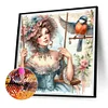 Diamond Painting-DIY Full Round Drill Swing Lady