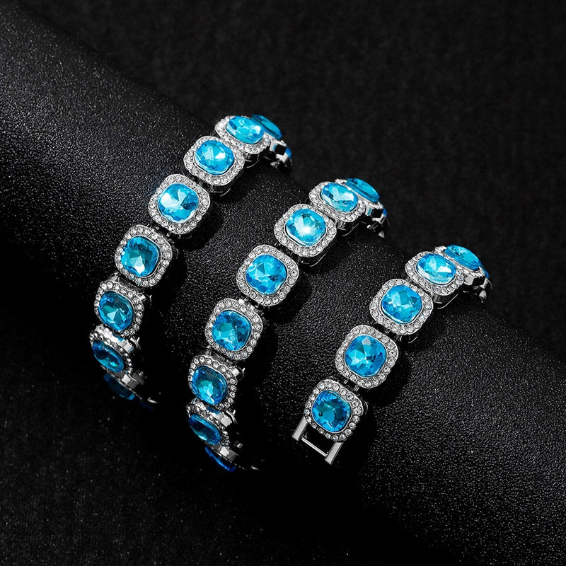 Casual Hip-Hop Solid Color Zircon Alloy Zinc Alloy Choker