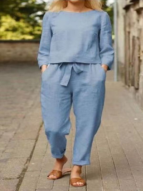 Casual Solid Color Long Sleeve Suit