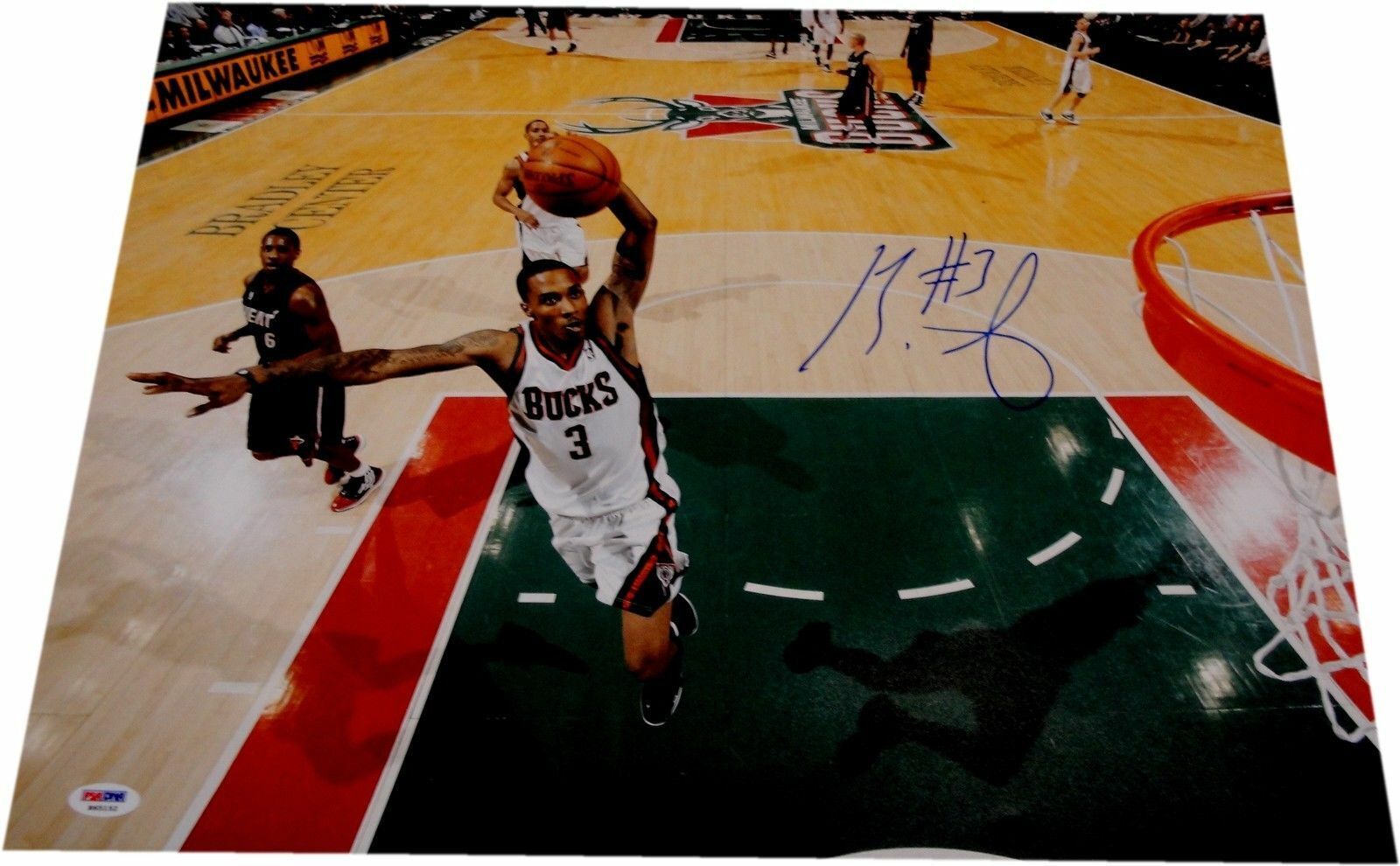 Brandon Jennings Hand Signed Autograph 16x20 Photo Poster painting Milwaukee Bucks PSA/DNA