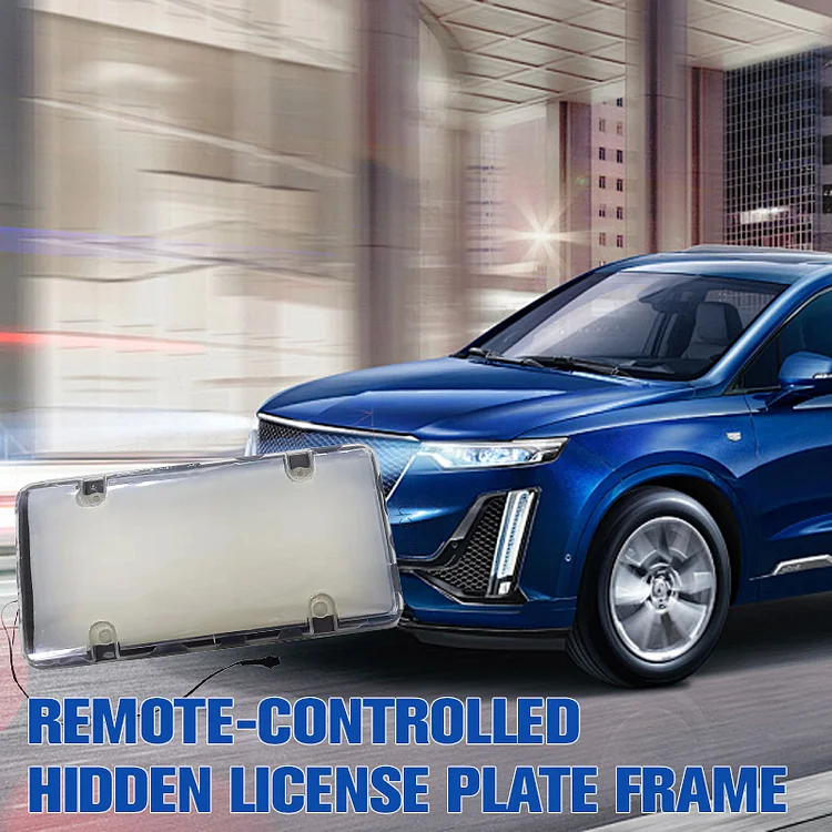 Remote-Controlled Hidden License Plate Frame