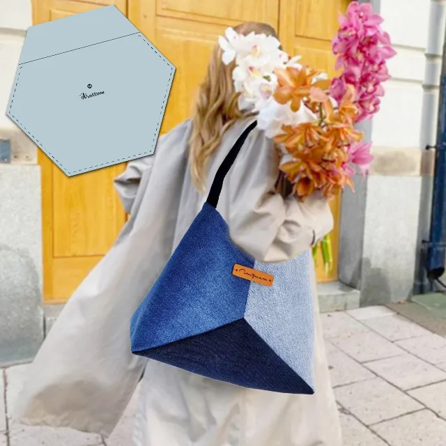 Quick and Easy 3-Color Patchwork Tote Bag Template&mdash; Include Instructions