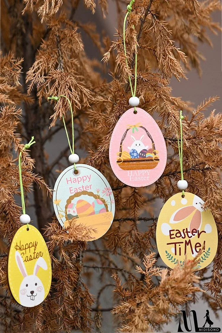 Random 8-Pack Easter Wooden Hanging Widgets