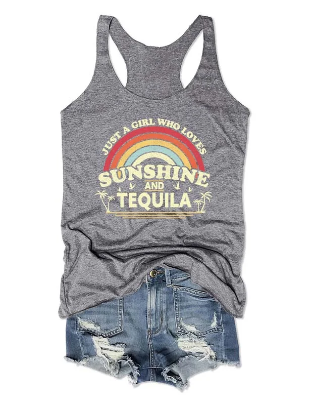 Girl Who Loves Sunshine and Tequila Tank