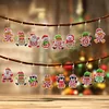 16pcs Christmas Penguin Diamond Painting Double Sided Keychains
