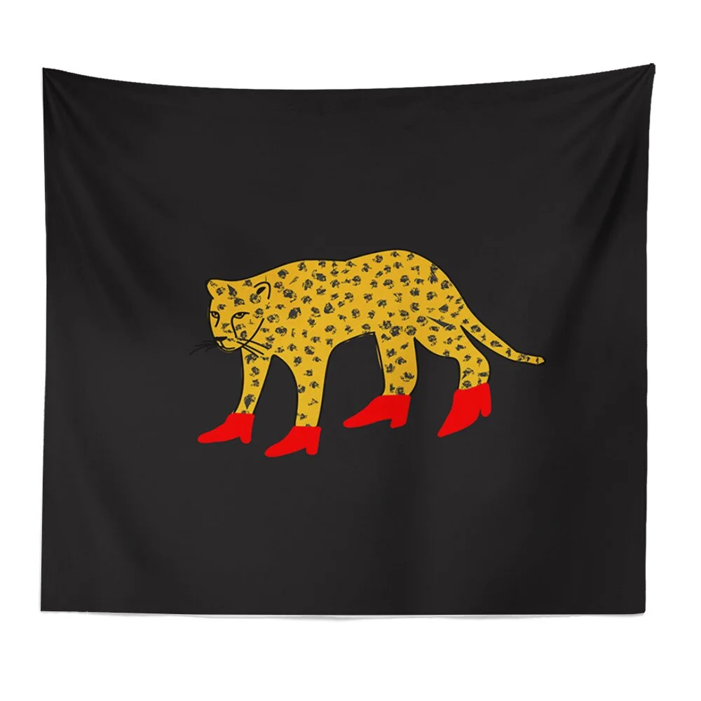 Pink Creative Series Wall Tapestry Personality Cartoon Pattern Printed Wall Cloth Tapestry Hippie Art Home Decor Yoga Mat Carpet