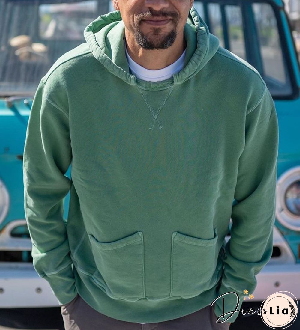 Men's Simple Design Plain Casual Hoodie