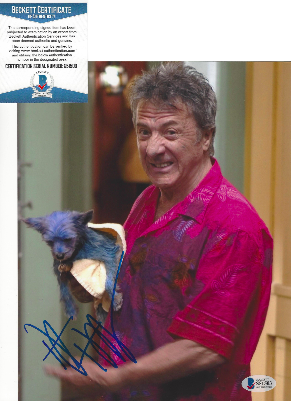 DUSTIN HOFFMAN SIGNED AUTHENTIC MEET THE FOCKERS 8x10 Photo Poster painting BECKETT BAS COA