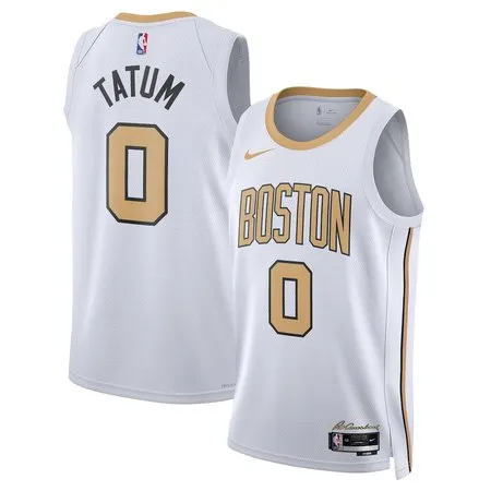 Men's Boston Celtics #0 Jayson Tatum  White 2025/26 Swingman City Edition Jersey