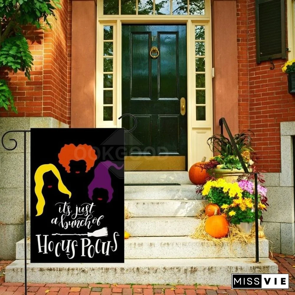 Sanderson Sisters Themed Garden Flag For Halloween Decoration