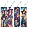 4Pcs Halloween Hexe - 5d DIY Handwerk Lesezeichen