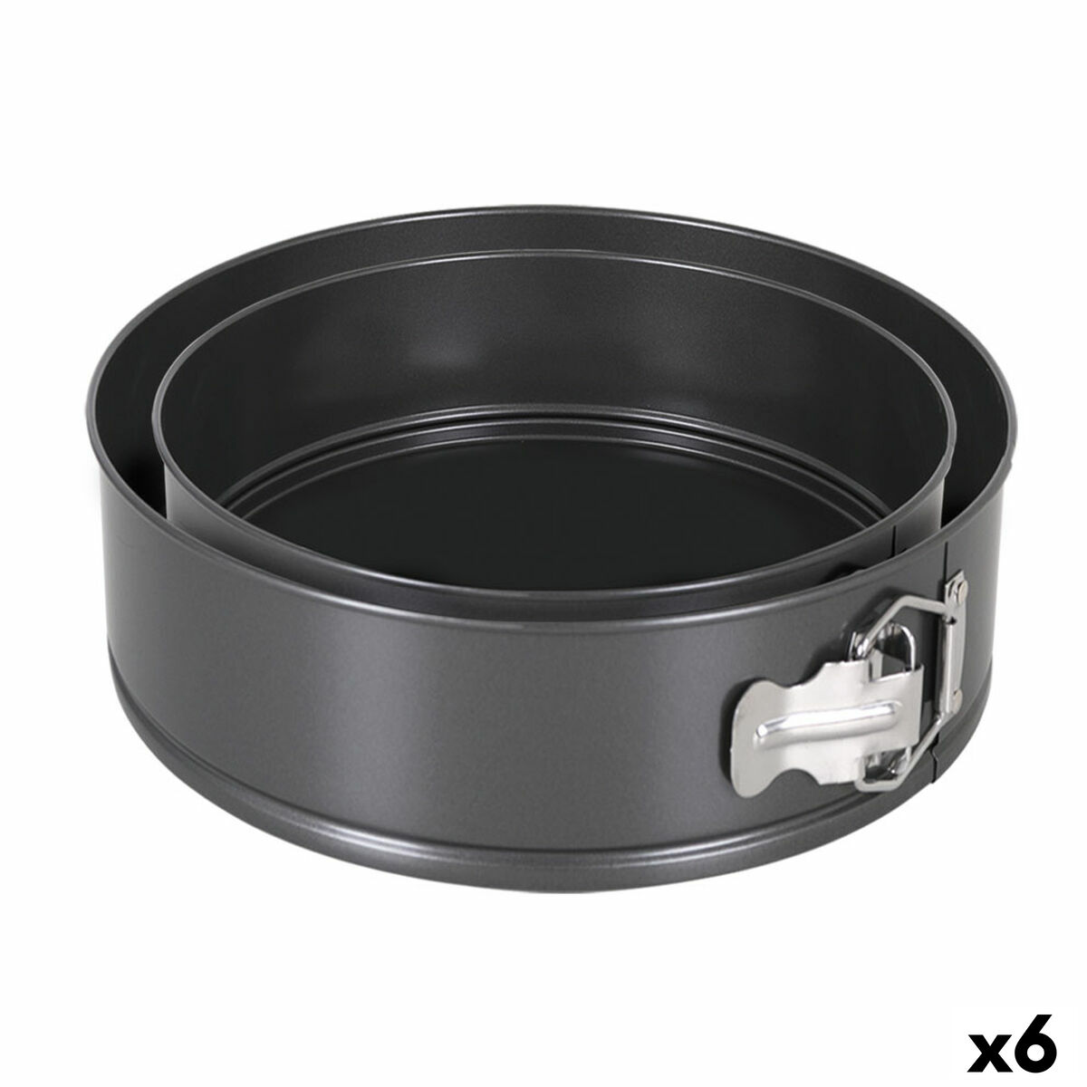 Springform Pan Quttin Black 24 x 7+28 x 6,8 cm 2 Pieces (6 Units)