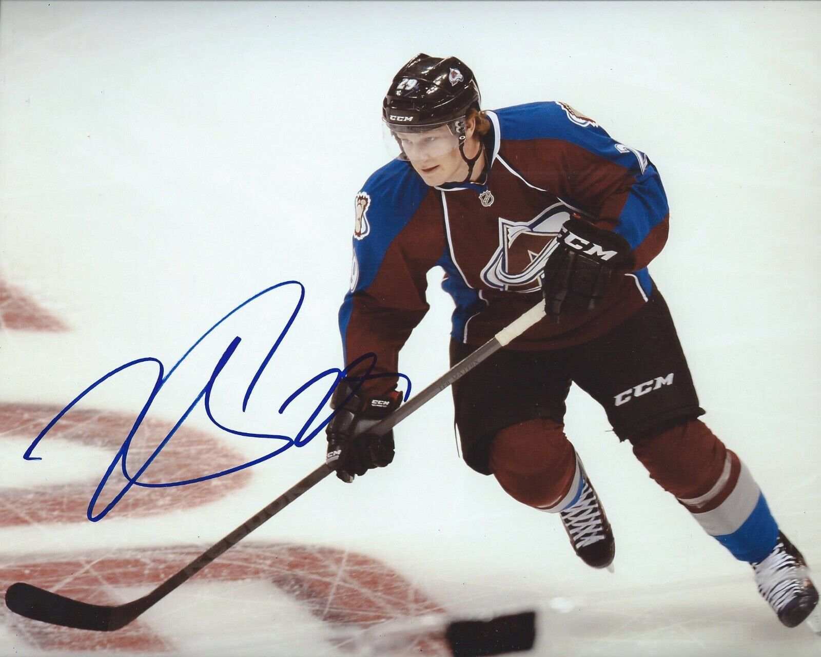 Nathan MacKinnon Signed 8x10 Photo Poster painting Colorado Avalanche Autographed COA Z