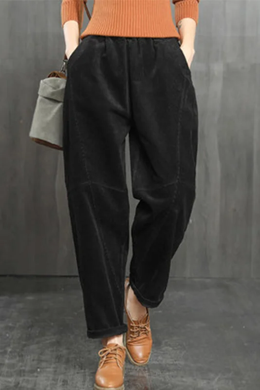 Loose Corduroy High Waist Slacks Harem Corduroy Pants