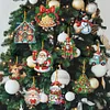 10Pcs Acrylic Christmas Diamond Painting Christmas Tree Pendant (Christmas)