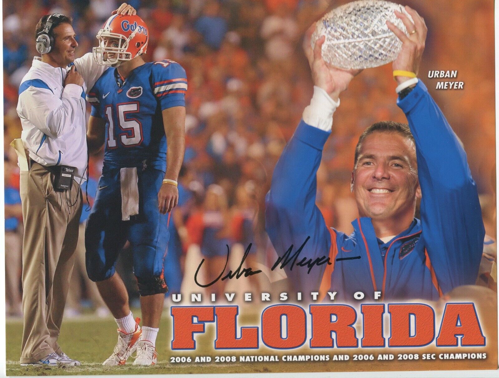 Urban Meyer Signed Promo Photo Poster painting Autographed Signature Football Coach Florida