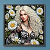 Special Shape Rhinestone Diamond Painting Kit Partial Drill(Daisy Beauty)