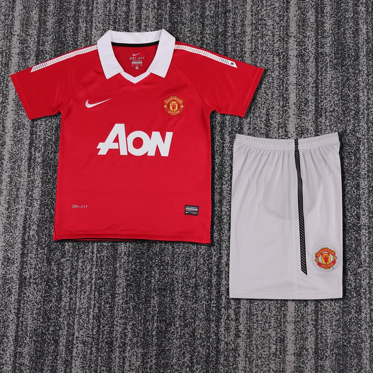 2010-11 Manchester United Home Retro Shirt - Kids Sizes