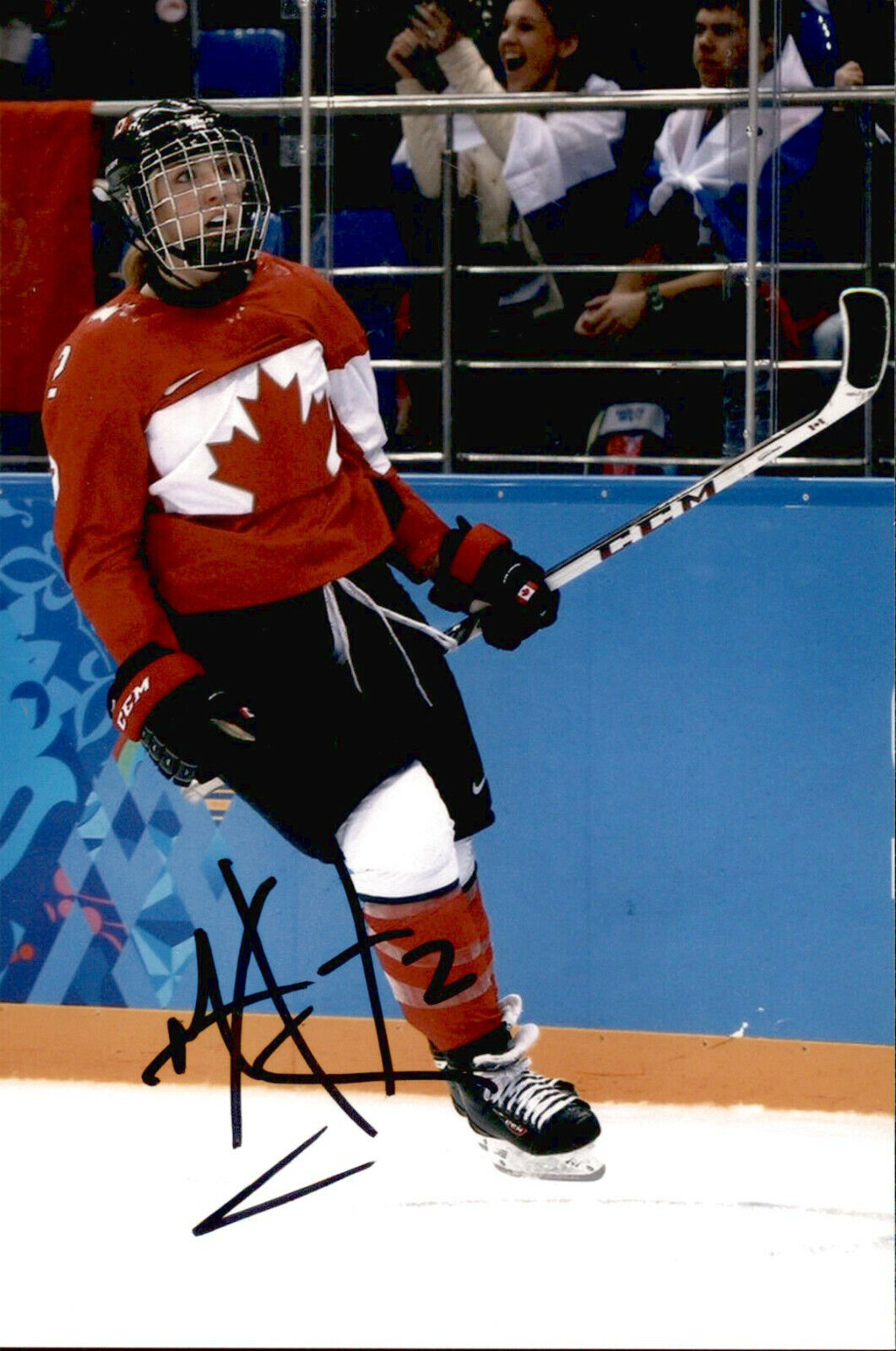 Meghan Agosta SIGNED 4x6 Photo Poster painting TEAM CANADA WOMEN'S / OLYMPIC GOLD MEDAL #2