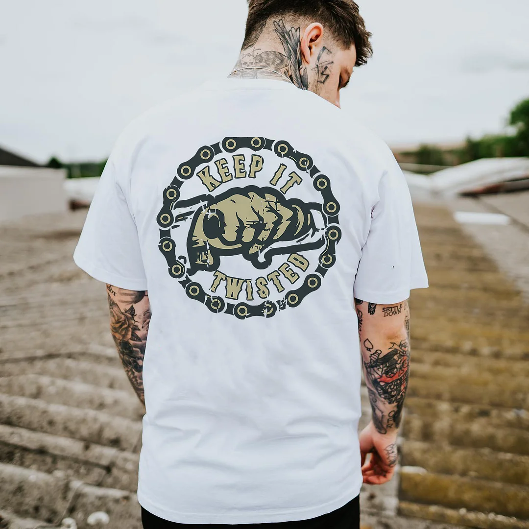KEEP IT TWISTED Motor Head Black Print T-Shirt