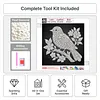 DIY Pearl Painting Bird for Home Wall Decor(25x25cm)