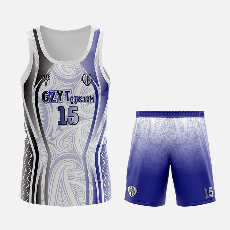 YITE | XSCQ25-015- Blue And White  Touch football Uniforms