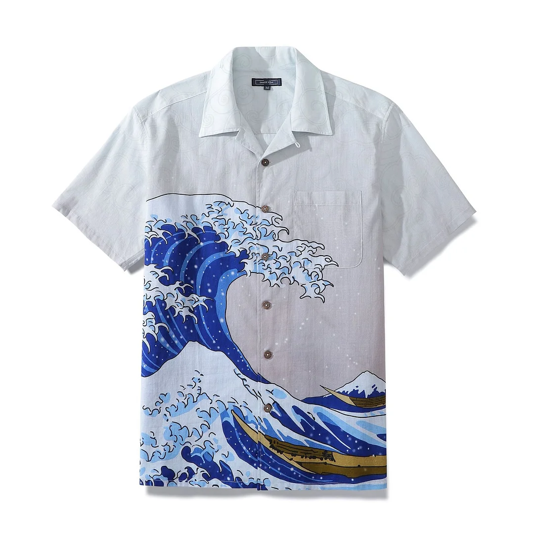 Rough Waves Hawaiian Beach Shirt