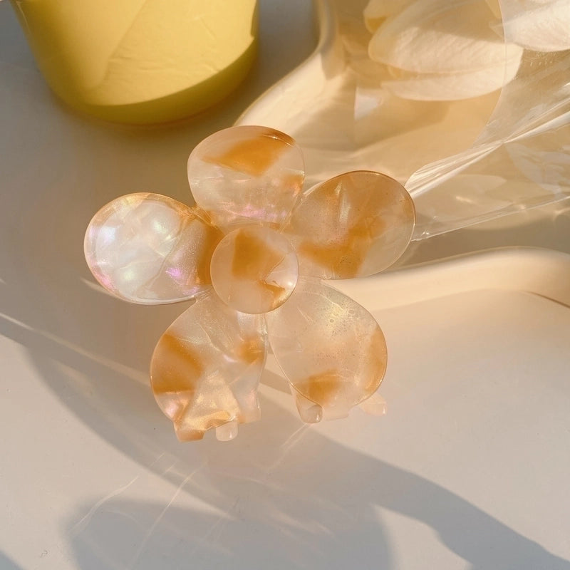 Minimalist Flower Acetic Acid Sheets Handmade Hair Claws 1 Piece