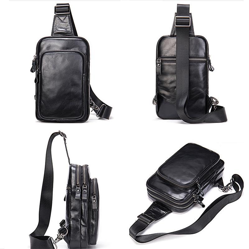 Leather Outdoor Casual Chest Bag Crossbody Bag