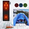 USB Rechargeable Heated Sleeping Bag Pad 3 Heat Levels 5 Heating Zones for Tent