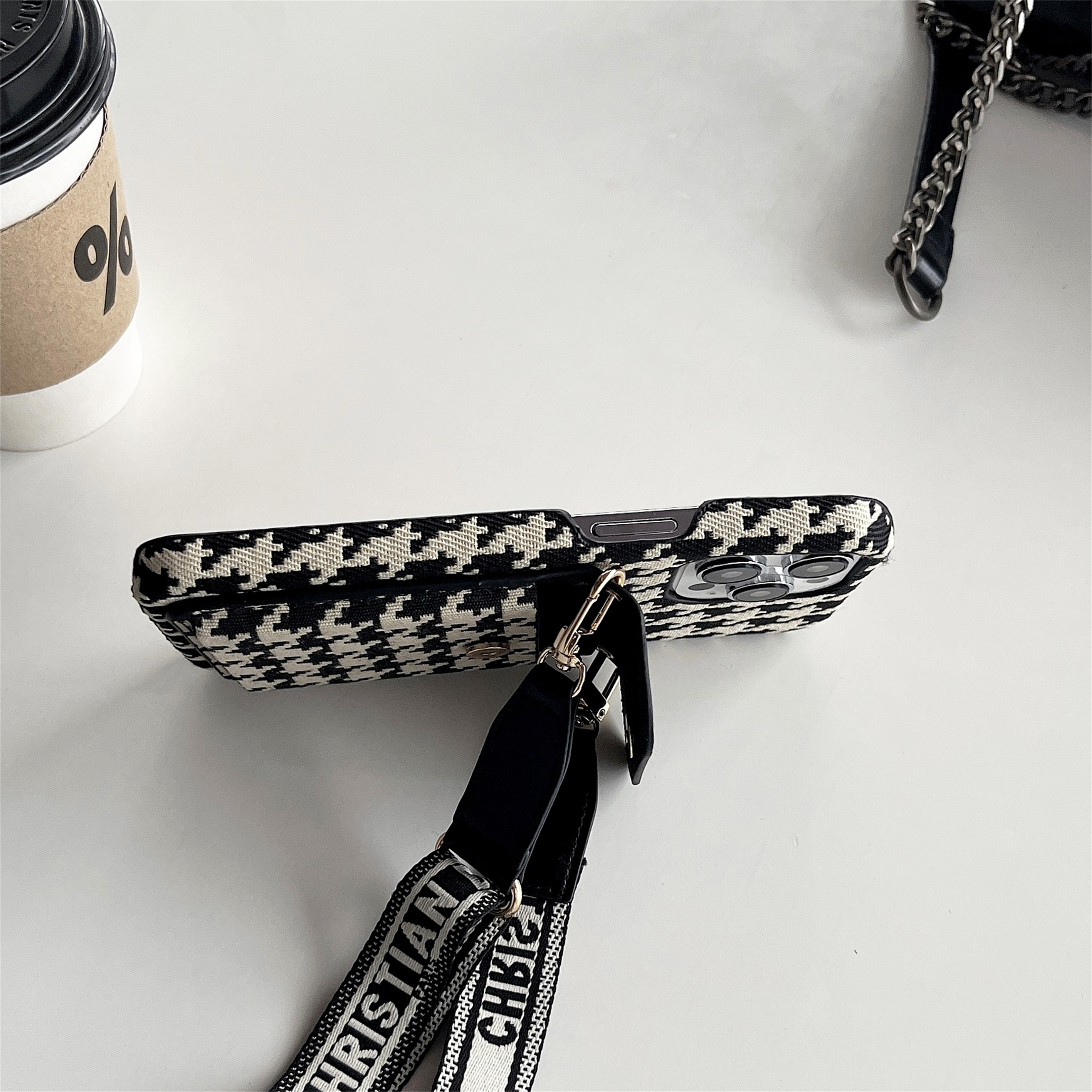 Dior Oblique Print Crossbody Wallet Card Holder  Apple iPhone Case Samsung Galaxy Cover