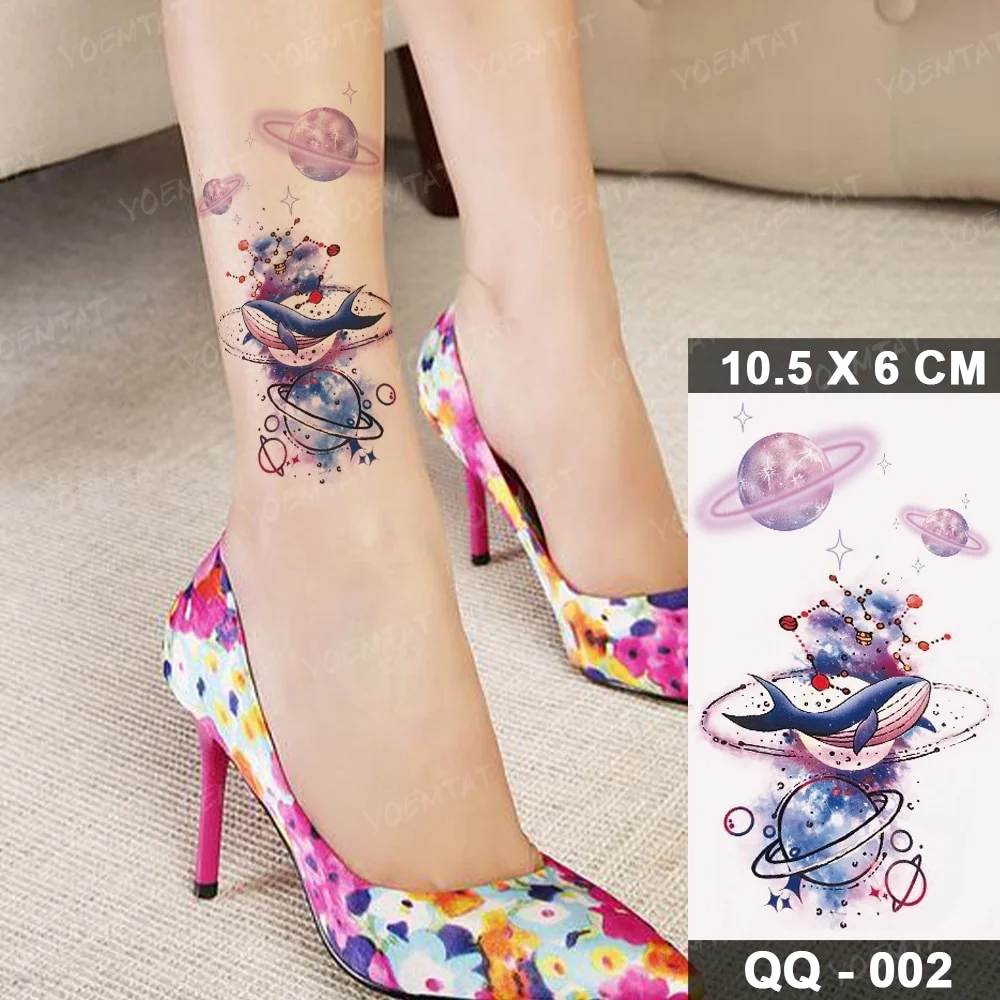 Sdrawing Temporary Tattoo Stickers Butterfly Flower Realistic Sexy Flash Tatoo Women Men Arm Waist Line Body Art Fake Tatto Cool