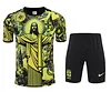 2025 Brazil Pre-Match Training Yellow Shirt+Shorts 1:1 Thai Quality