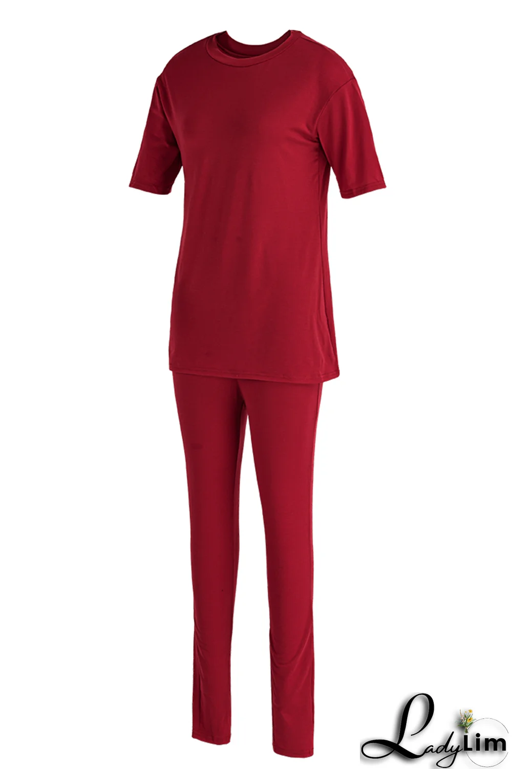 Black Sexy Solid Split Joint O Neck Plus Size