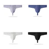 Men's Ice Silk Thongs Underwear Bulge Enhancing Pouch G String T Back Seamless Bikini