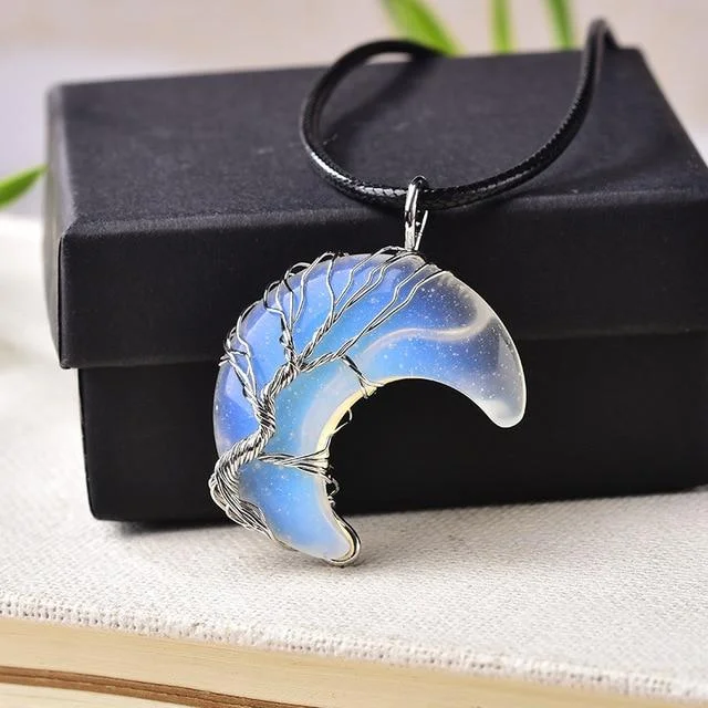 "TREE OF LIFE" CRESCENT NECKLACE