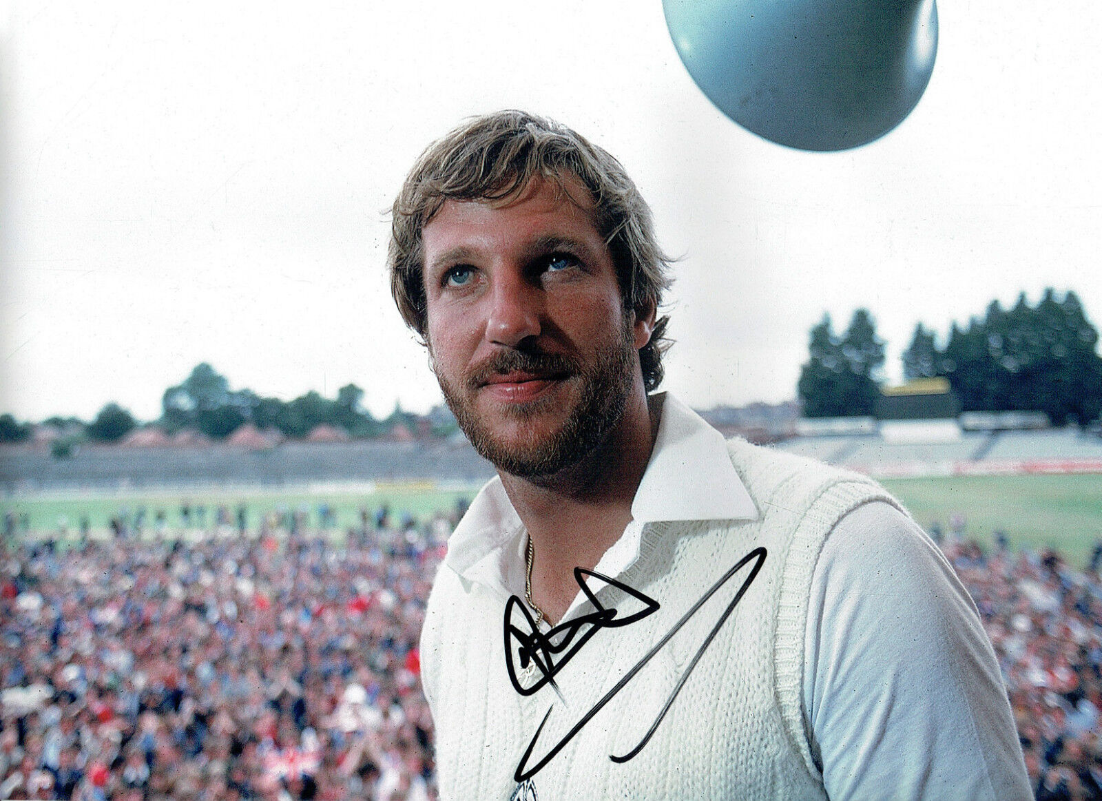 Ian BOTHAM Signed Autograph 16x12 ENGLAND HUGH Iconic Cricket Photo Poster painting AFTAL COA