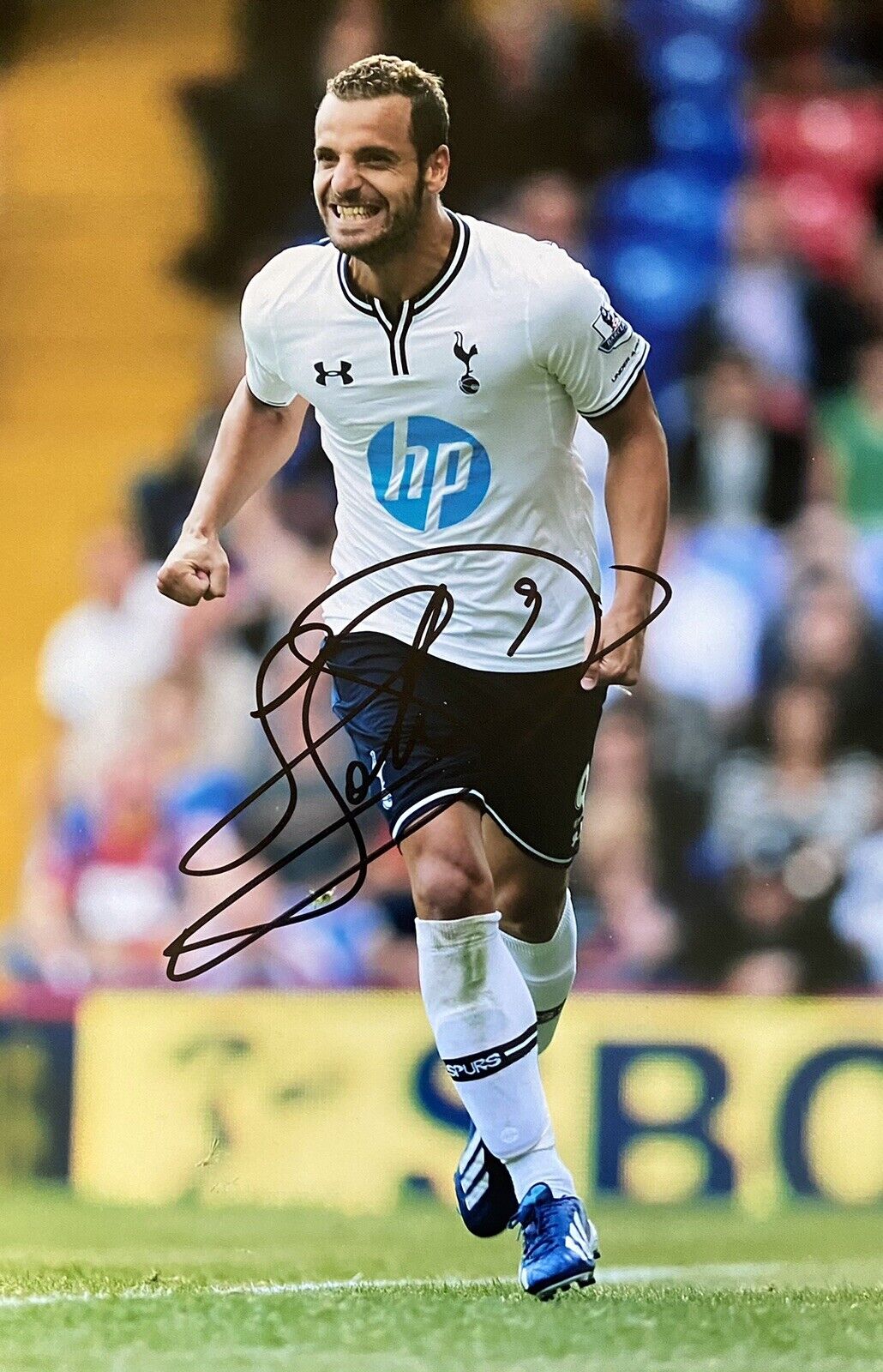 Roberto Soldado Genuine Hand Signed Tottenham Hotspur 12x8 Photo Poster painting 3