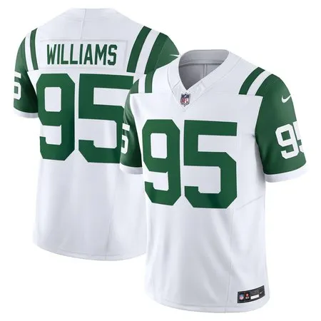 Men's New York Jets Quinnen Williams  White Classic Alternate Vapor F.U.S.E. Limited Jersey